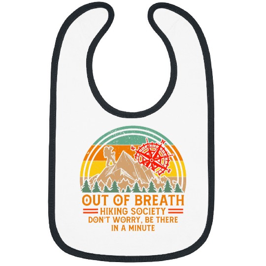 Out Of Breath Hiking Society Nature Vintage Bibs
