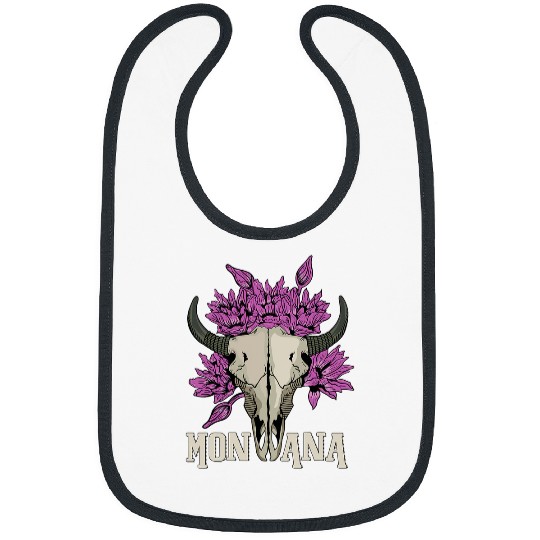 Skeletons Skulls Buffalo Skull Bitterroot Flower Montana Awesome Skull Bibs