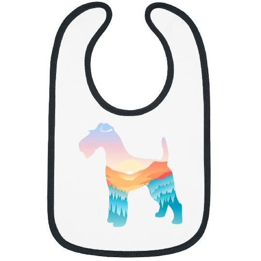 Wire Fox Terrier Nature Hiking Dog Sunrise Adventure Bibs