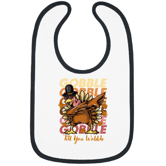 Lacrosse Gift Gobble Till You Wobble Dabbings Turkey Thanksgiving 22 Bibs