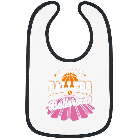 Busy Raising Ballers And Ballerinas Fun Dance Mom Baseball Bibs