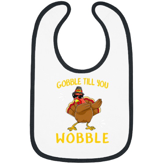 Lacrosse Gift gobble gobble till you wobble turkey t 2s idea Bibs