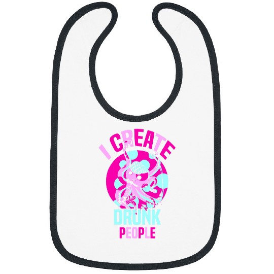 I Create Drunk People Octopuss 2Waiter Bartender Bartending Bibs