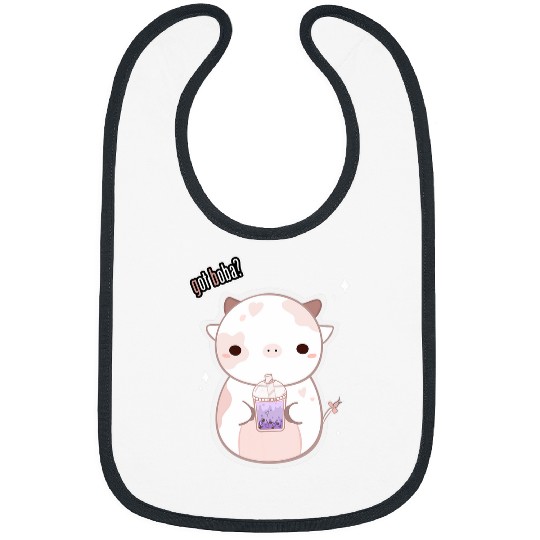 Cow Lover Cute Strawberry Cow Print 2 Bibs