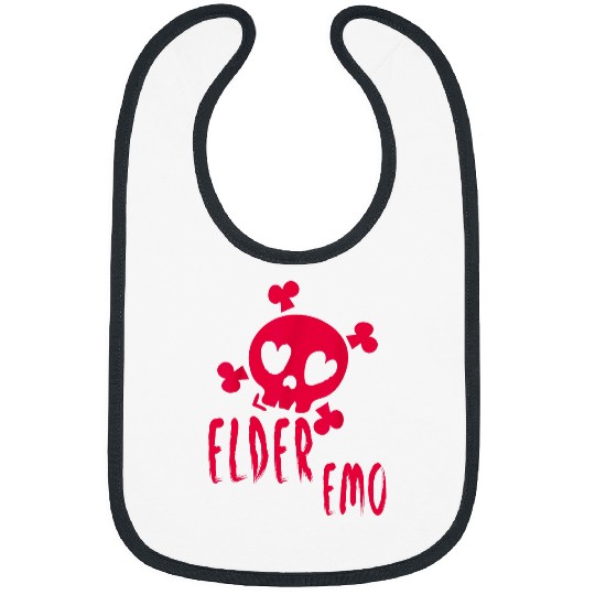 Elder Emo Funny Emo Music Fan Scene Alternative 90s Kids Pun 2 Bibs