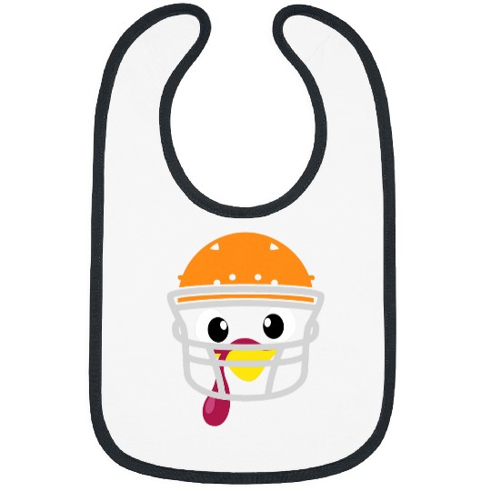 Lacrosse Gift American football turkey face touchdown game day costume Bibs