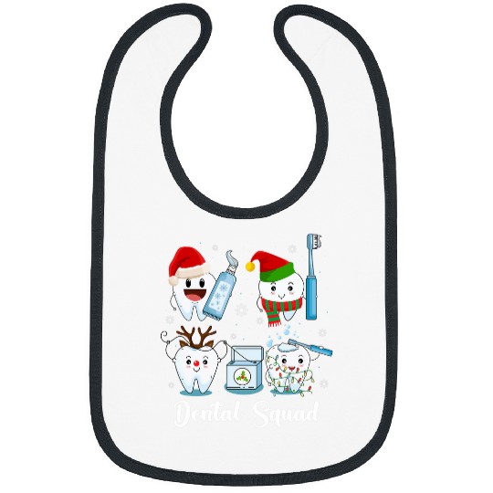 Christmas Dental Squad Funny Teeth dentists Hygienist Pajama Bibs