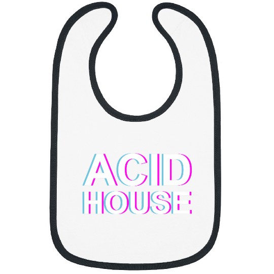 Acid House Music Vaporwave Glitch EDM Lover DJ Acid House Bibs
