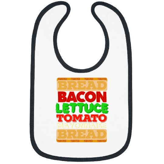 Lacrosse Gift Bacon Lettuce Tomato BLT Graphic Bibs