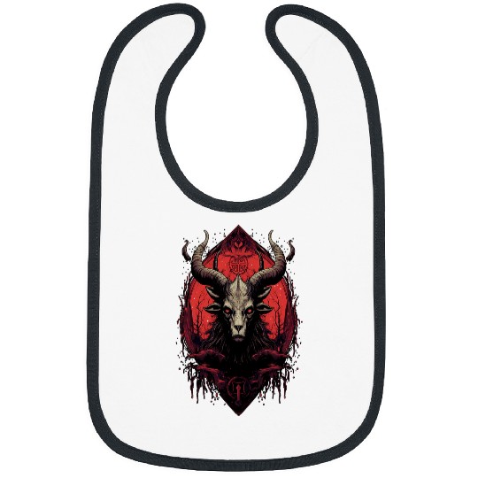 Goats Lover Baphomet Goats Head Satanic Witchcraft Occult Sigil Bibs