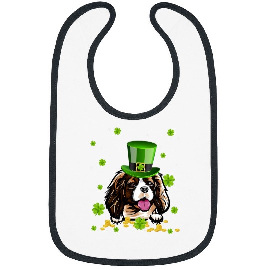 Funny Cavalier King Charles Spaniel Costume St Patricks Day Bibs