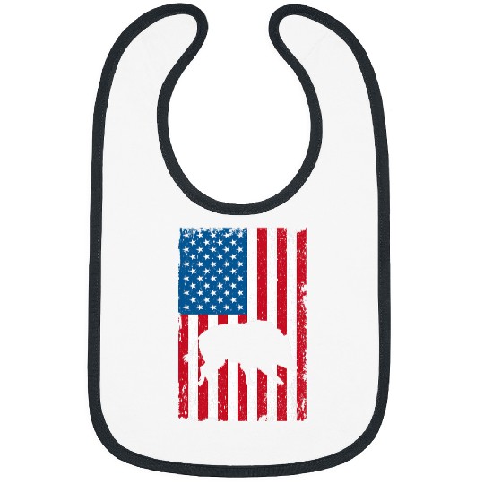 Hog Removal Technician Boar Hunting Wild vintages Pig US Flag Bibs