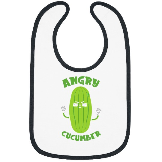 Lacrosse Gift Angry Cucumber Vegetarian Vegetable Veggies Vegan Bibs