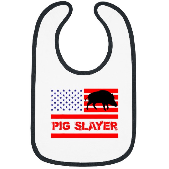 Hog Removal Technician Boar Hunting Wild vintages Pig US Flag 9 Bibs