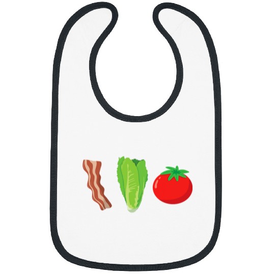 Lacrosse Gift Bacon Lettuce Tomato 2Funny Cartoon Icon Costume Bibs