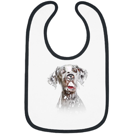Cute Dalmatian Dog Breed art Pet Puppies Dalmatian Dog Bibs