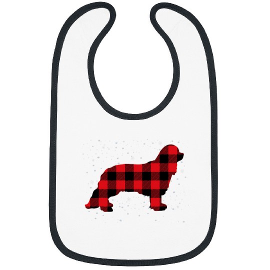 Christmas Cavalier King Charles Spaniel Red Plaid Dog Lover 2 Bibs