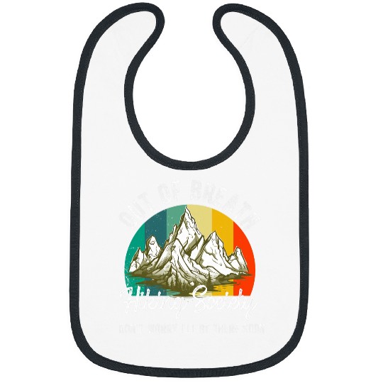 Out of Breath Hiking Society For Men Women Hiker Nature Love Bibs