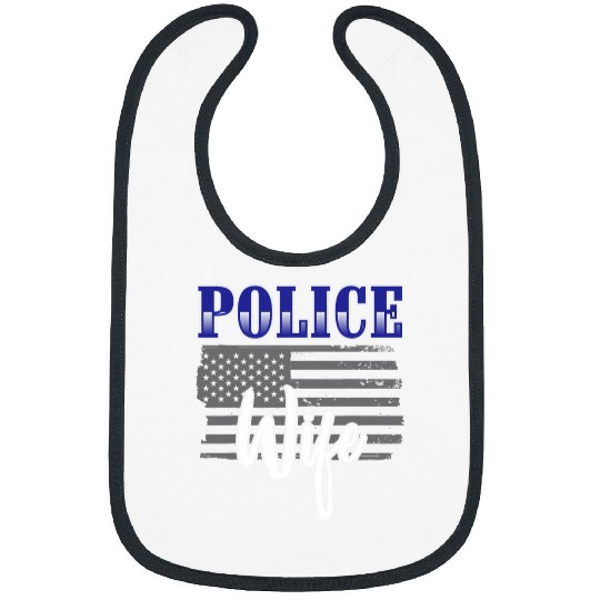 Women Honor And Respect Patriotic Police Wife Bibs