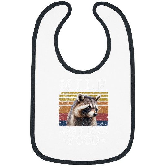 Raccoon Pet MILF Man I Love Food Raccoon Bibs
