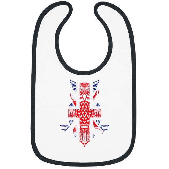 Owl Pet Union Jack UK Flag United Kingdom Ornithologist Bird Bibs