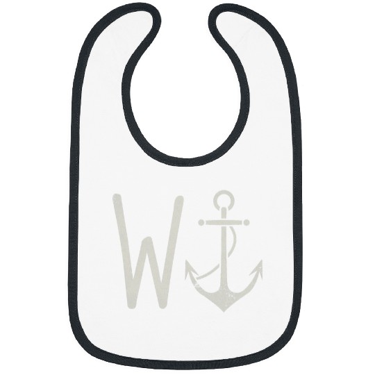 Wanker W Anchor Funny Nautical slang Insult wordplay sailing Bibs
