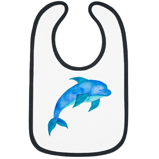 Cute uniques Watercolor Sea Life Art Dolphin Gift Bibs