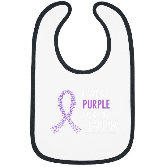 I Wear Purple For My Grandma   Fibromyalgia Awareness Bibs