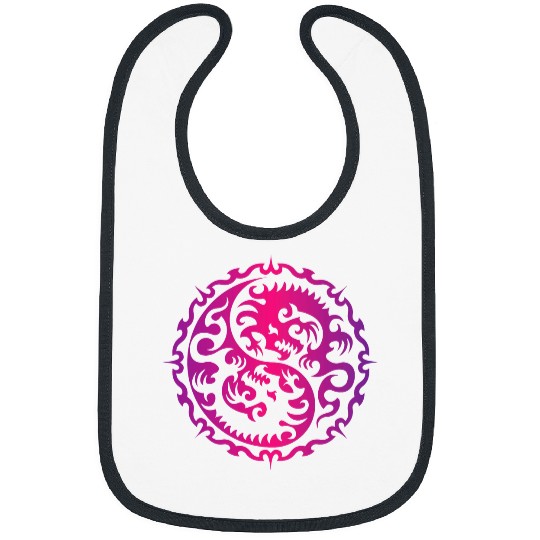 Ying Yang Symbol Tribal Dragon Tattoo Chinese Style 1 Bibs