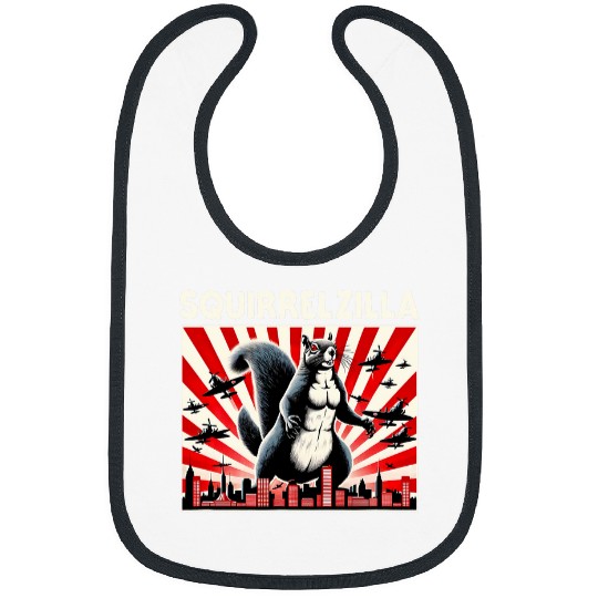 Squirrel Pet Squirrelzilla Japanese Kaiju Squirrel Bibs
