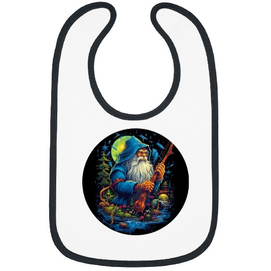 Mystic Wizard Gnome Fishing Enchanted Forest Phone Accessory 1 Bibs