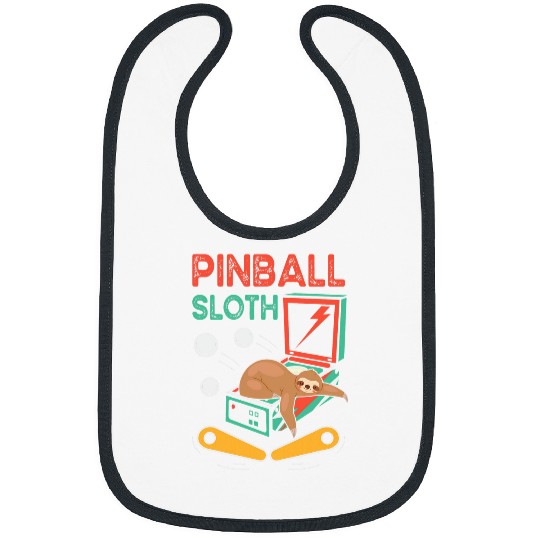 Sloth Pet Pinball Lover Gaming Lover Pinball Expert Pinball Sloth Bibs