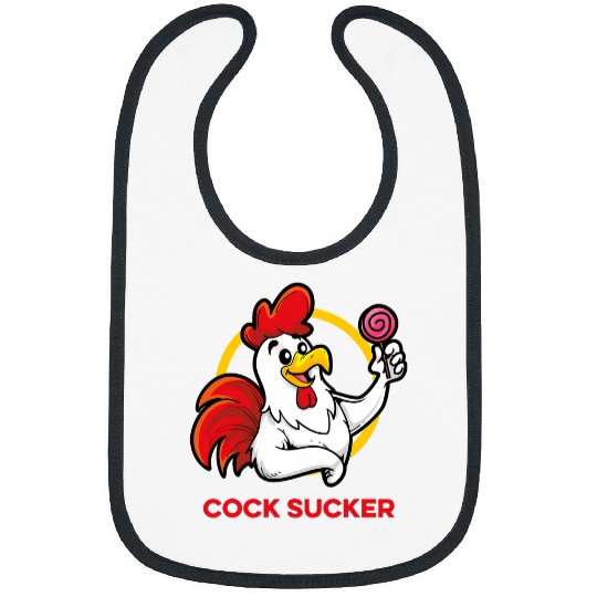 Chicken Lover Funny Adult Humor Rooster Cock Lollipop Sucker Bibs