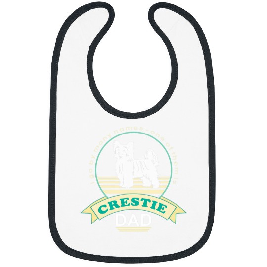 Cresite Dad NickerStickers Chinese Crested Powderpuff Dog Bibs