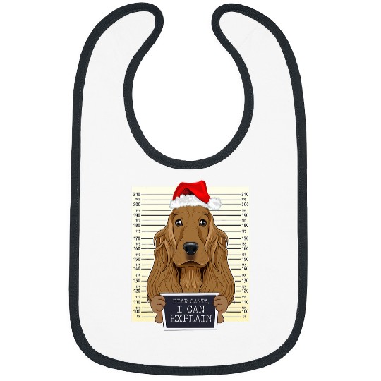 Dear Santa I Can Explain Funny Christmas Cocker Spaniel Bibs