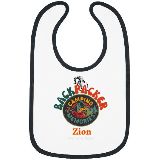 Zion National Park Hiking Souvenir Women Men Kids Bibs