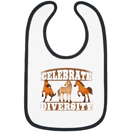 Horse Lover Celebrate Diversity Horses Horse Rider Equestrian Bibs