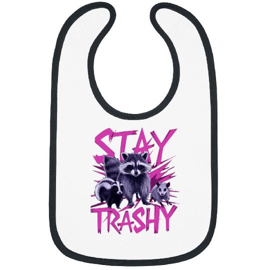 Raccoon Pet Stay Trashy Raccoon Opossum 1 Bibs