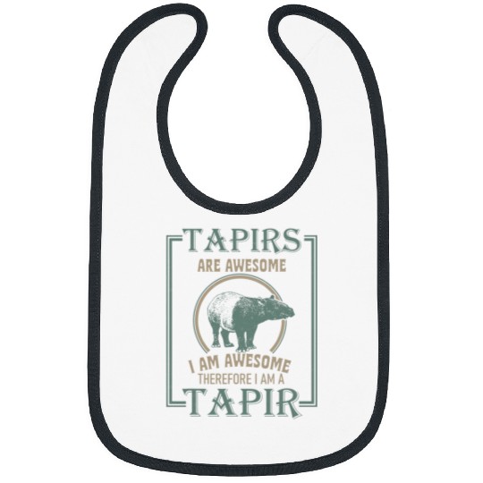 Lacrosse Gift Cute saddle cloth tapir biologist tropical forests 26 Bibs
