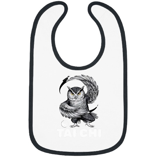 Owl Pet Wild Animals Tai Chi Martial Arts Yin Yang Harmony Bird Bibs