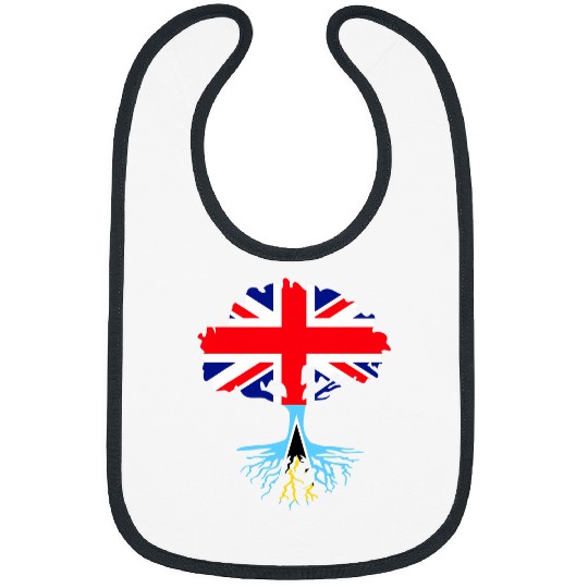 British Grown St Lucian Roots englands And St Lucia Pride Bibs