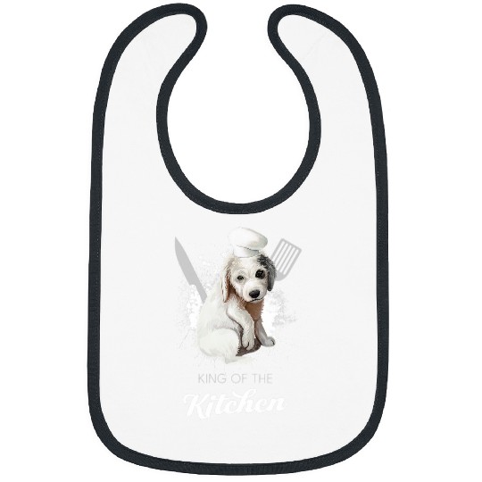 Briard Puppy King of the Kitchen Funny Cooking Dog Chef Bibs