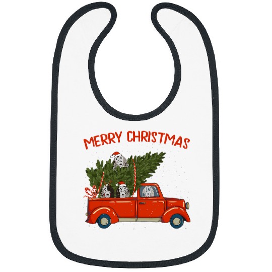 English setter xmass vintages Red Pickup Bibs
