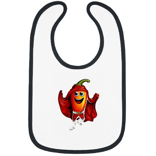 Lacrosse Gift Chili Superhero Hot Spicy Pepper Chillis Kawaii 22 Bibs