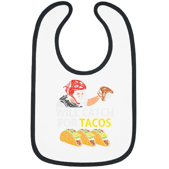 Baseball Catcher Tacos Mexican Food Softball Tex Mex Bibs