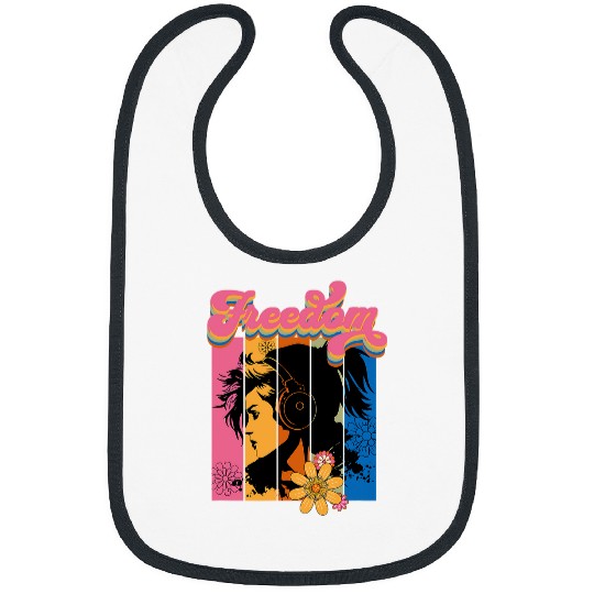Freedom Headphones Girl Escape From The Worlds Ignorance Bibs