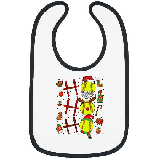 Ho Ho Ho Softball Christmas Softball Player xmass Party Bibs