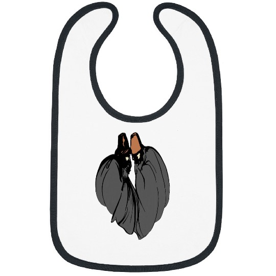Dervish Mystical Brotherhood Black Outline Art Bibs