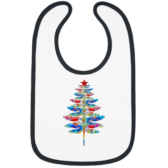 Dragonfly Christmas Tree xmass Decoration Lover Bibs