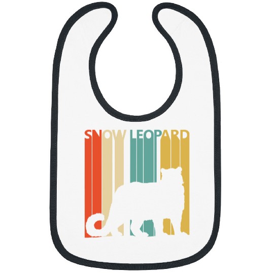 Cute Snow Leopard Safari Zoo Animal Art Bibs